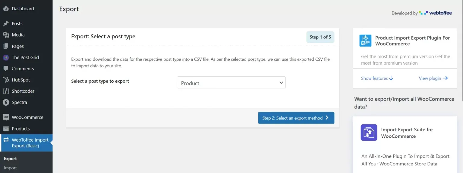 export-woo-orders-plugin-step-2