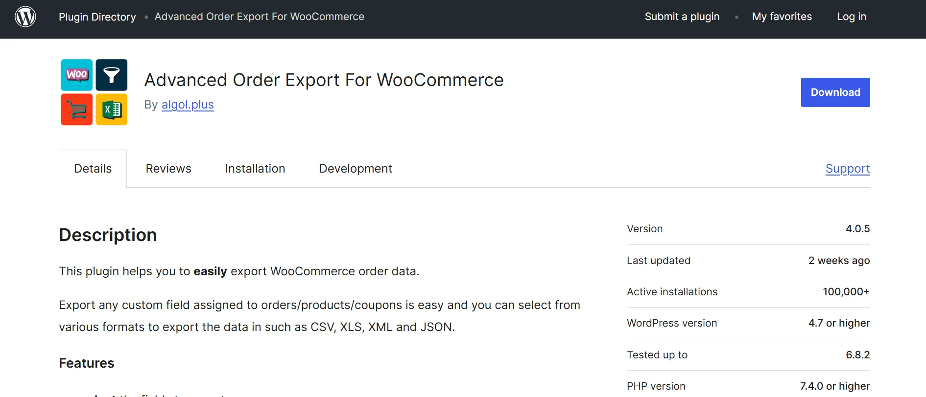Advanced Order Export For WooCommerce
