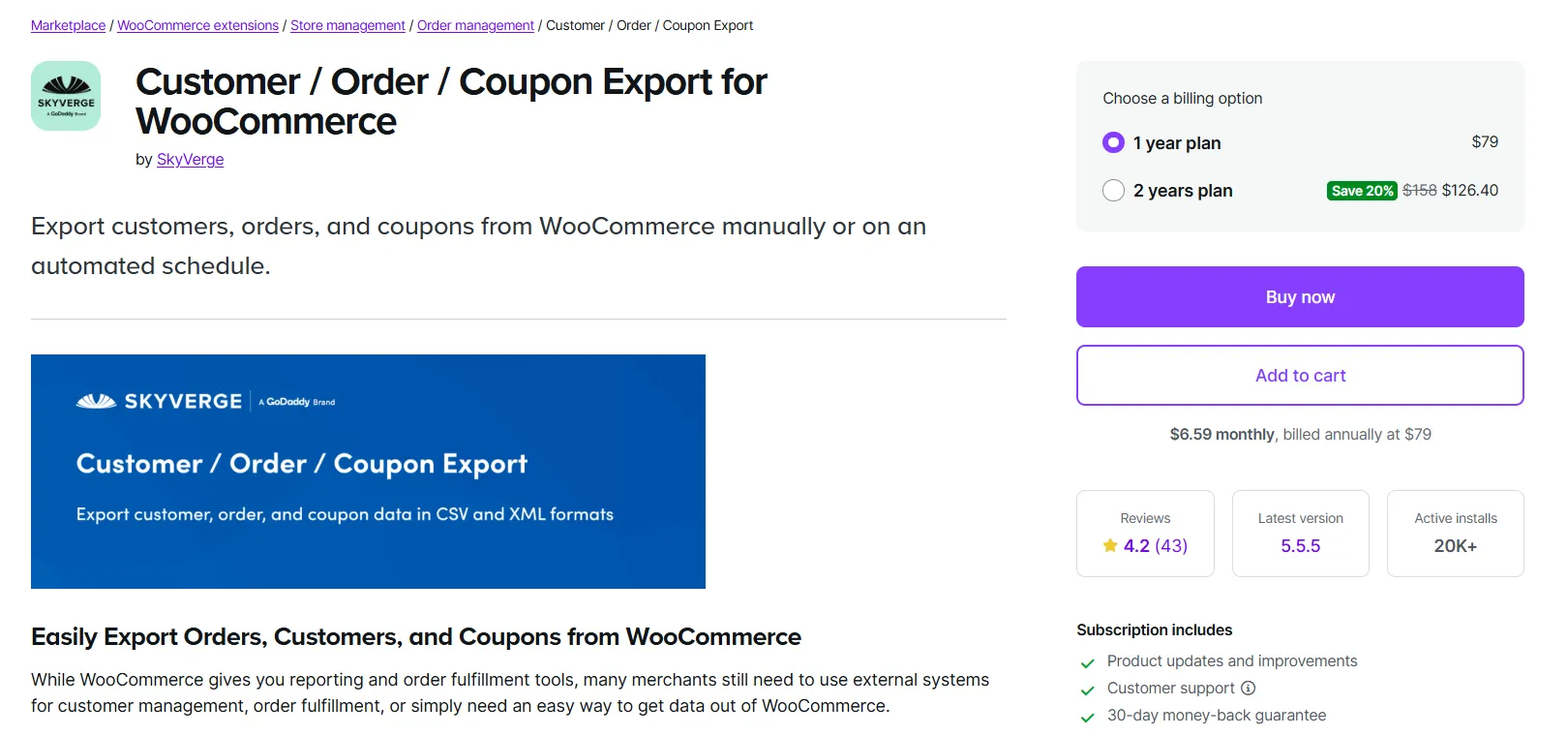 Customer/Order/Coupon Export for WooCommerce