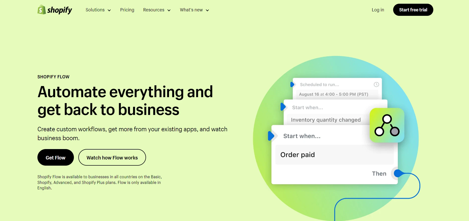 shopify flow homepage