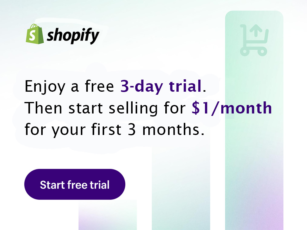 Shopify free trial information