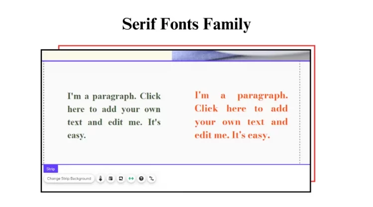 Examples bout Serif fonts