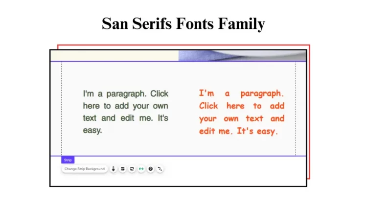 Examples bout San Serifs fonts