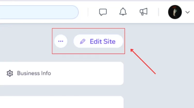 Open your site in your Wix Editor