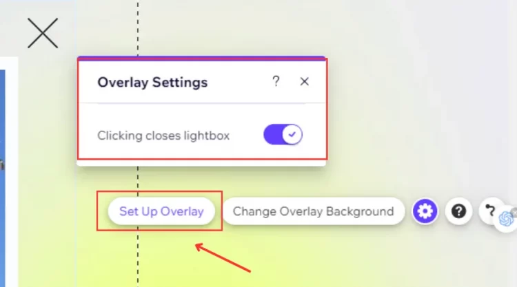 Click Set Up Overlay to open Overlay Settings tab