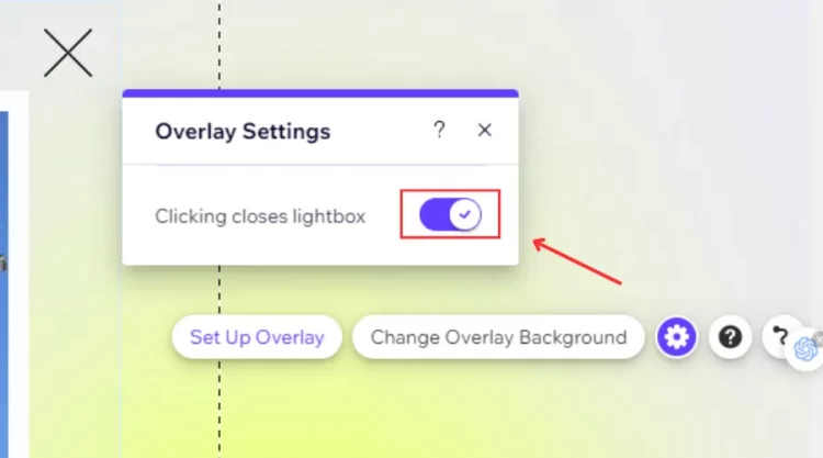 Click Enable/Disable in Overlay Settings tab
