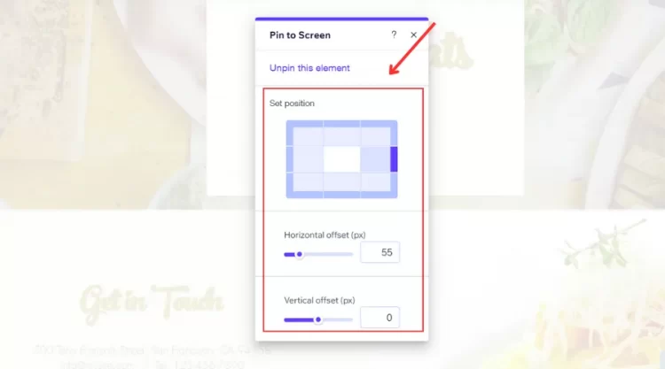 Customize your anchor in Pin to Screen