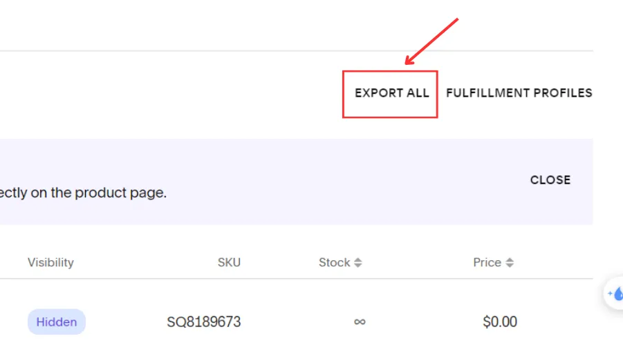 Click EXPORT ALL to get a final CSV file