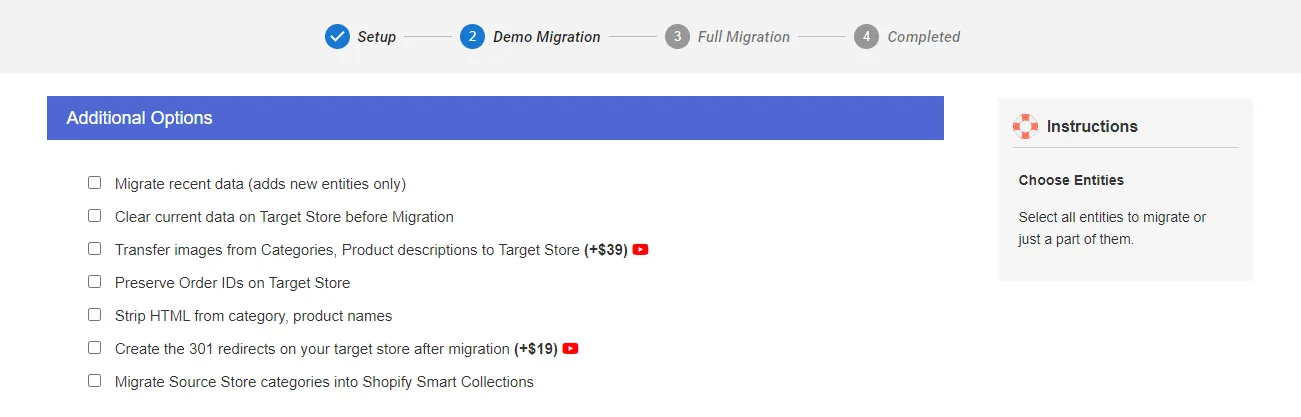 Additional Shopify to Shopify migration options