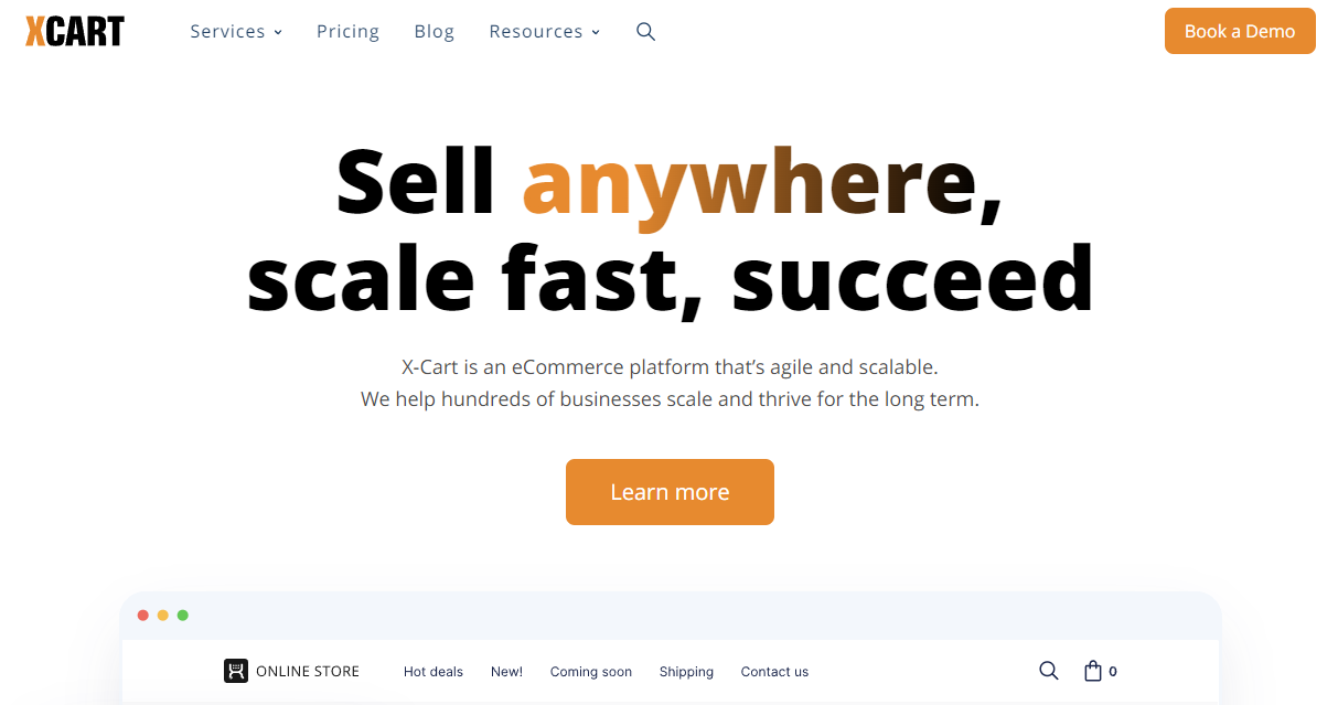 XCart is a Shopify alternative for small and tech-savvy businesses