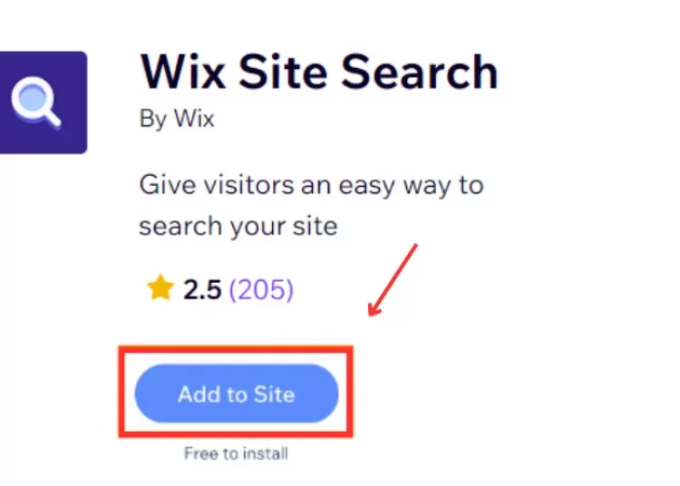 Click Add to Site to finish the step
