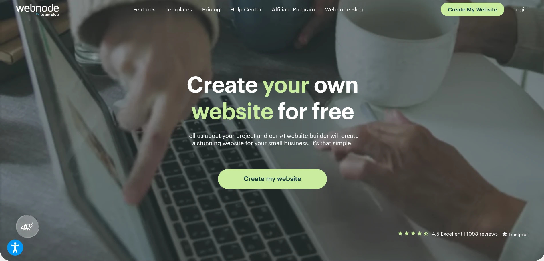 Webnode homepage