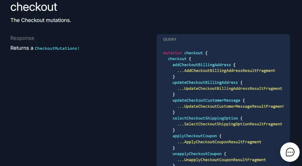 BigCommerce API for checkout mutations