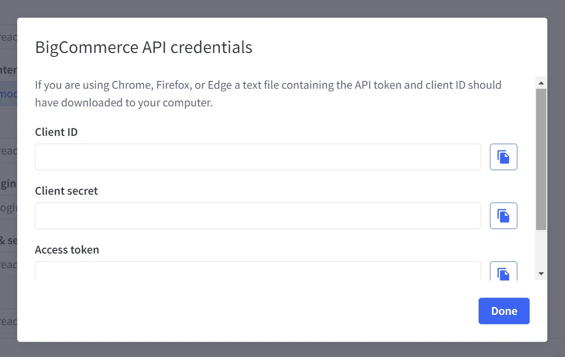 Get your BigCommerce API Credentials