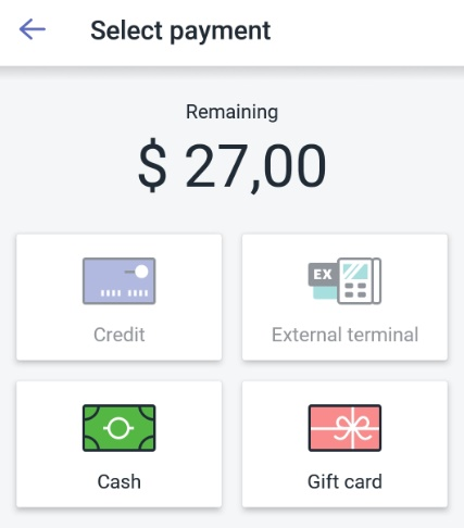 select payment method for shopify split payments