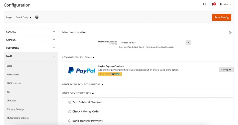 configure magento payments