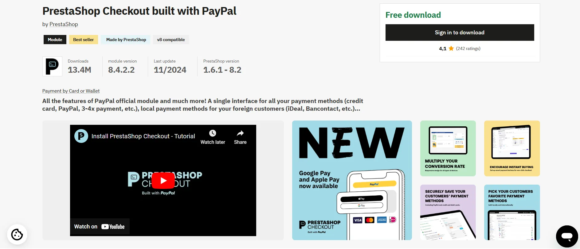 PrestaShop checkout with PayPal module