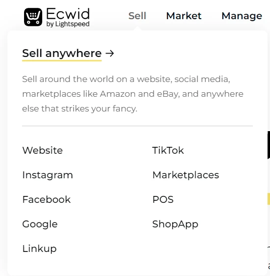 Selling anywhere with Ecwid