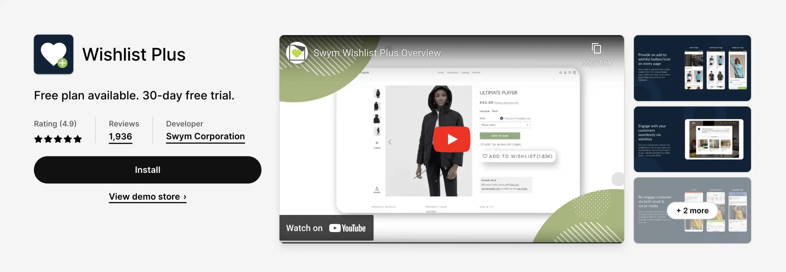 Wishlist Plus aids in an easy wishlist set up that increases conversions.