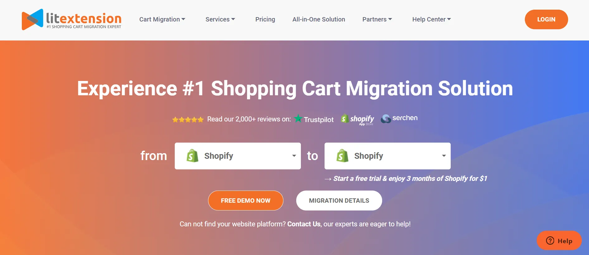 Shopify to Shopify migration with LitExtension