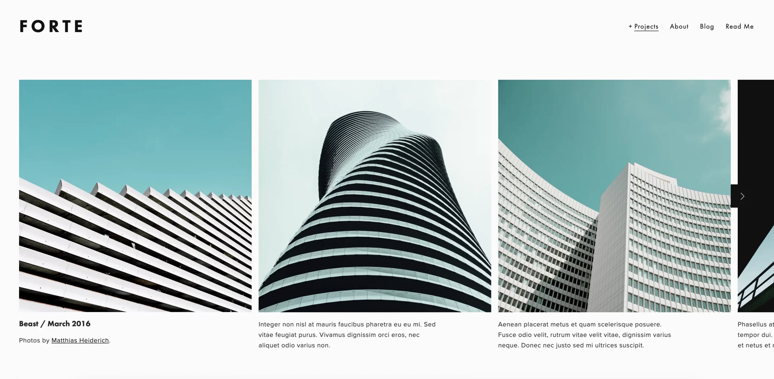 Forte Squarespace template