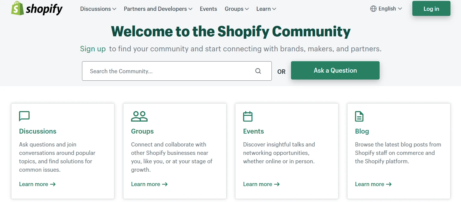 shopify community forum