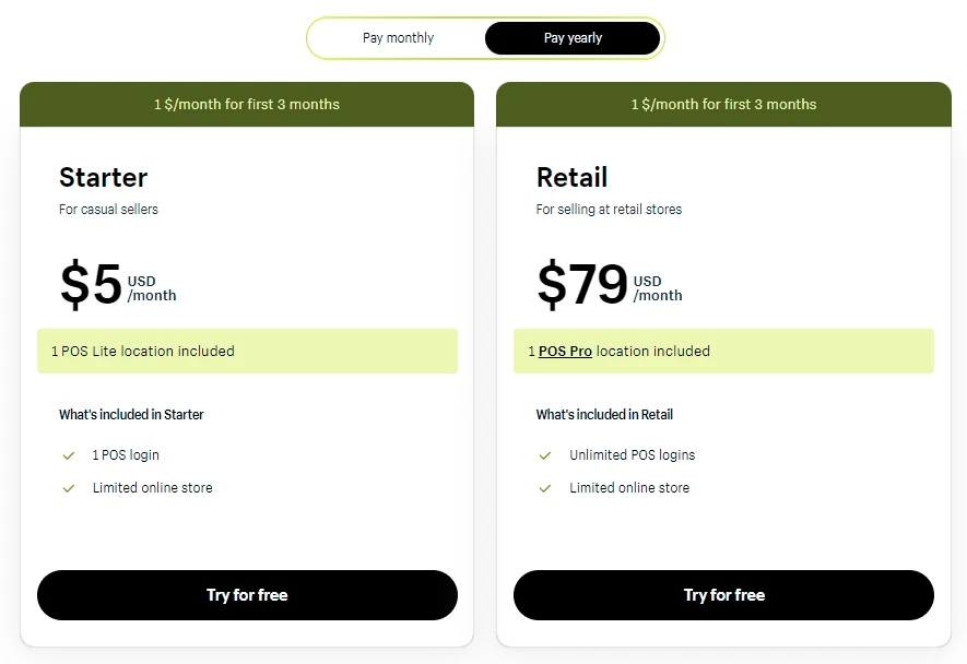 shopify pos pricing