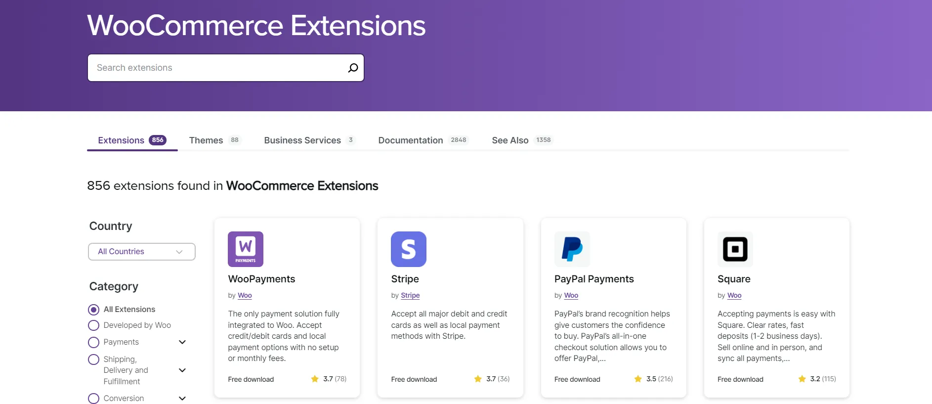 WooCommerce Extension Store