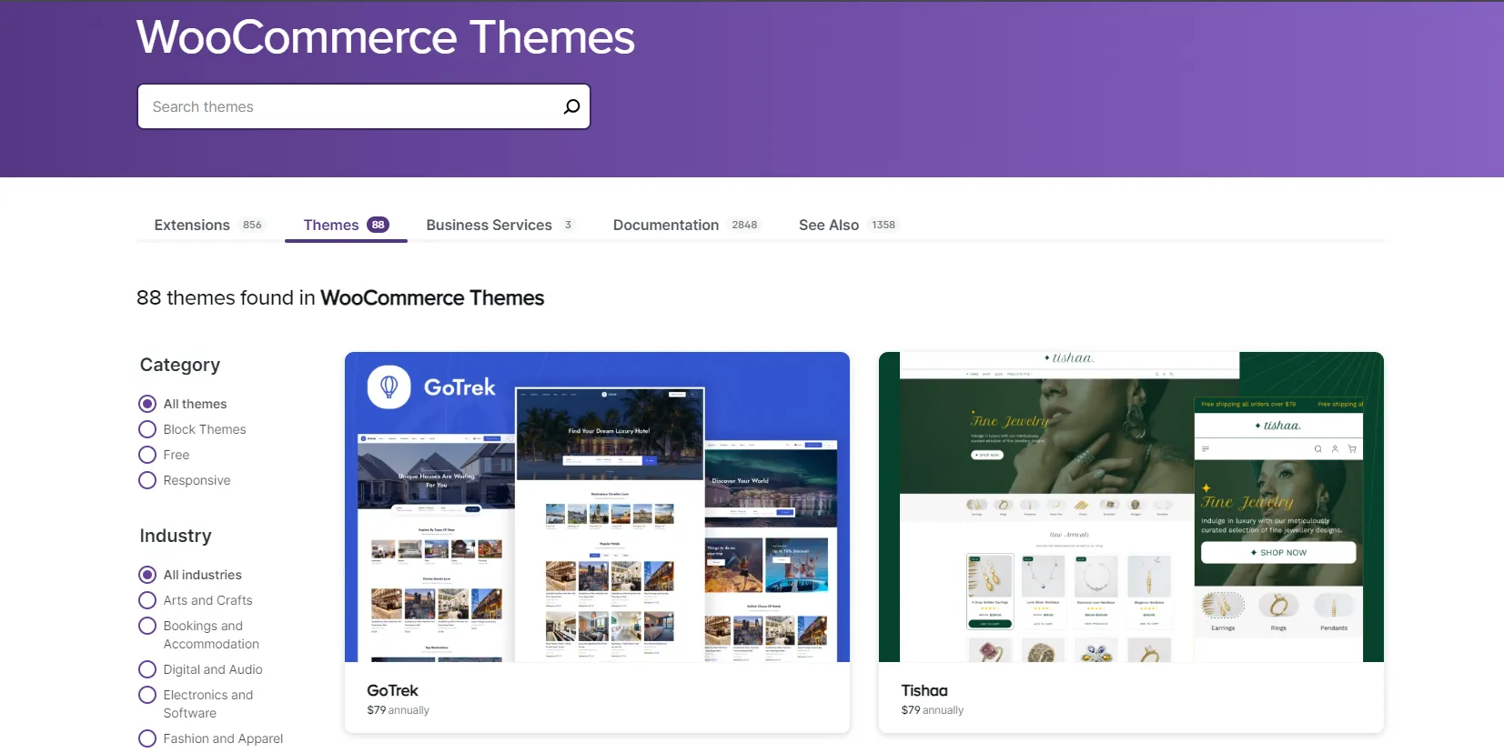 WooCommerce Theme Store