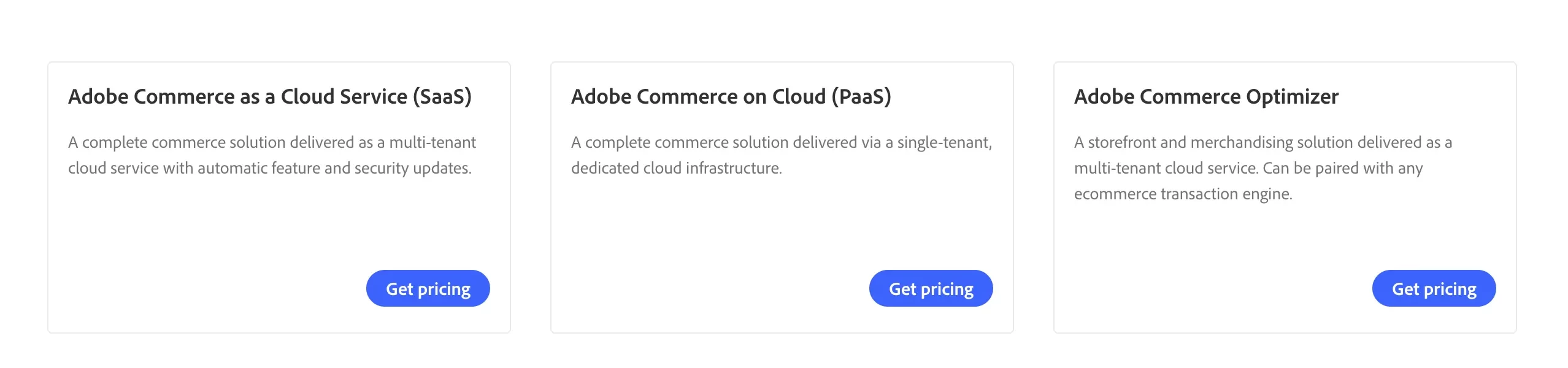 Adobe Commerce packages and pricing

