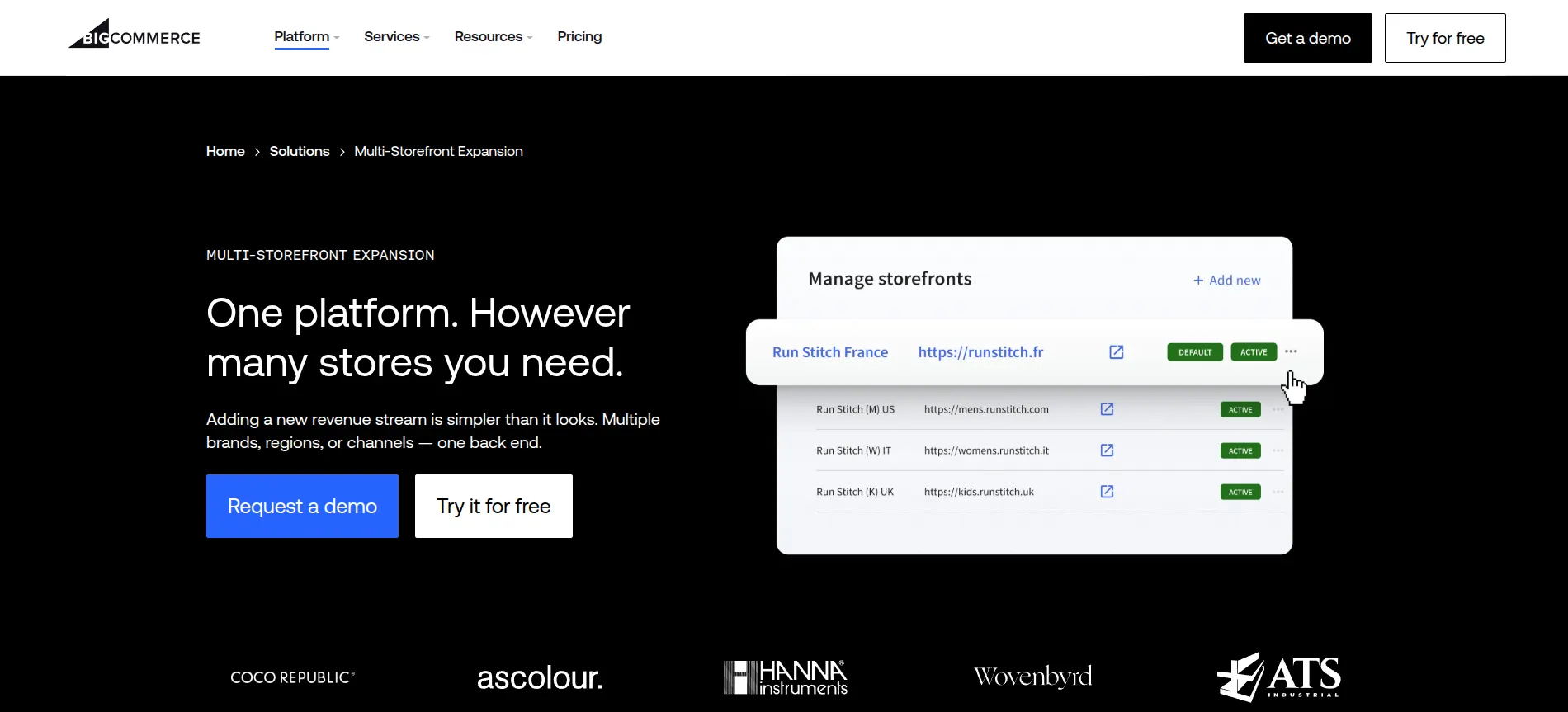 BigCommerce Multi Storefronts