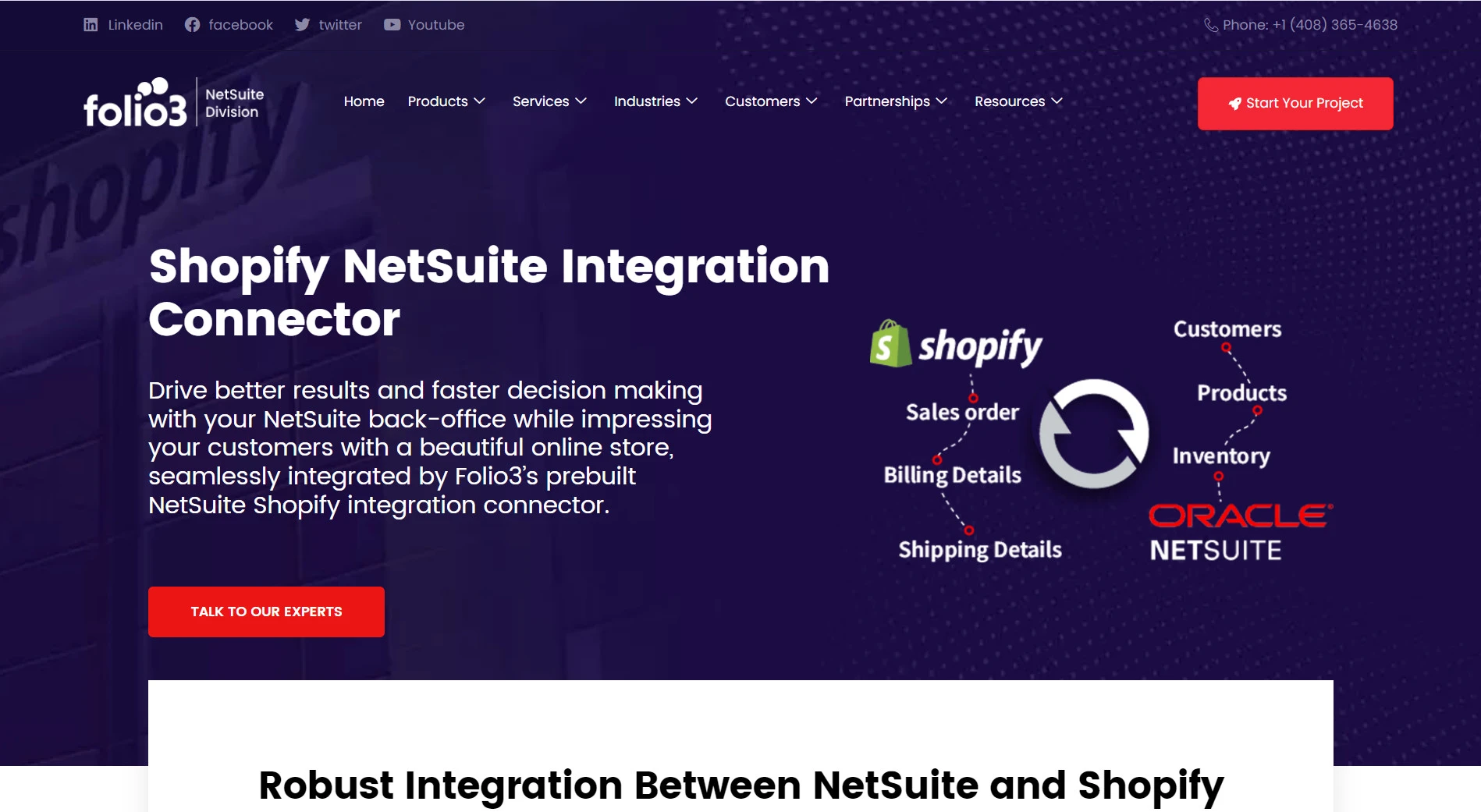 Folio3 NetSuite and Shopify integration
