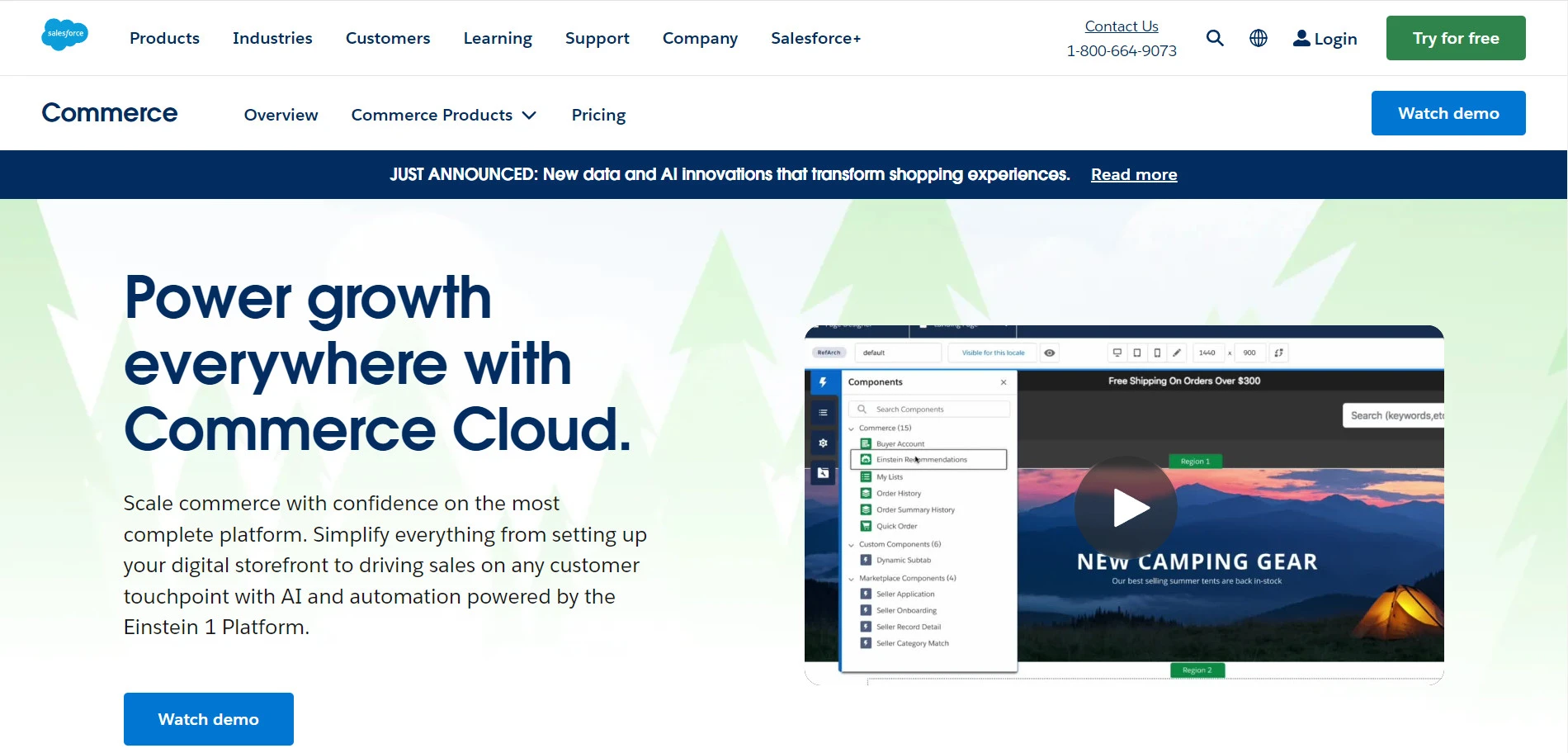 salesforce commerce cloud homepage