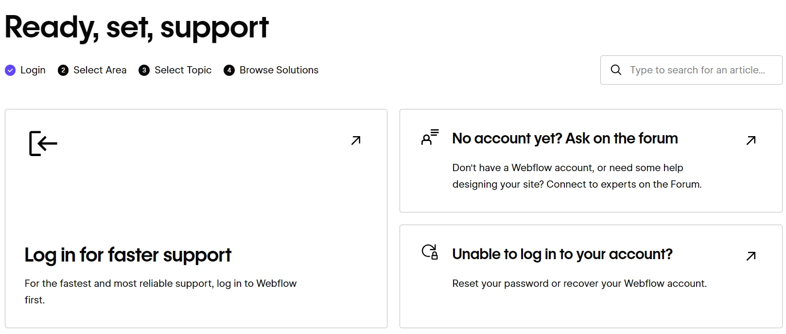 webflow customer support 