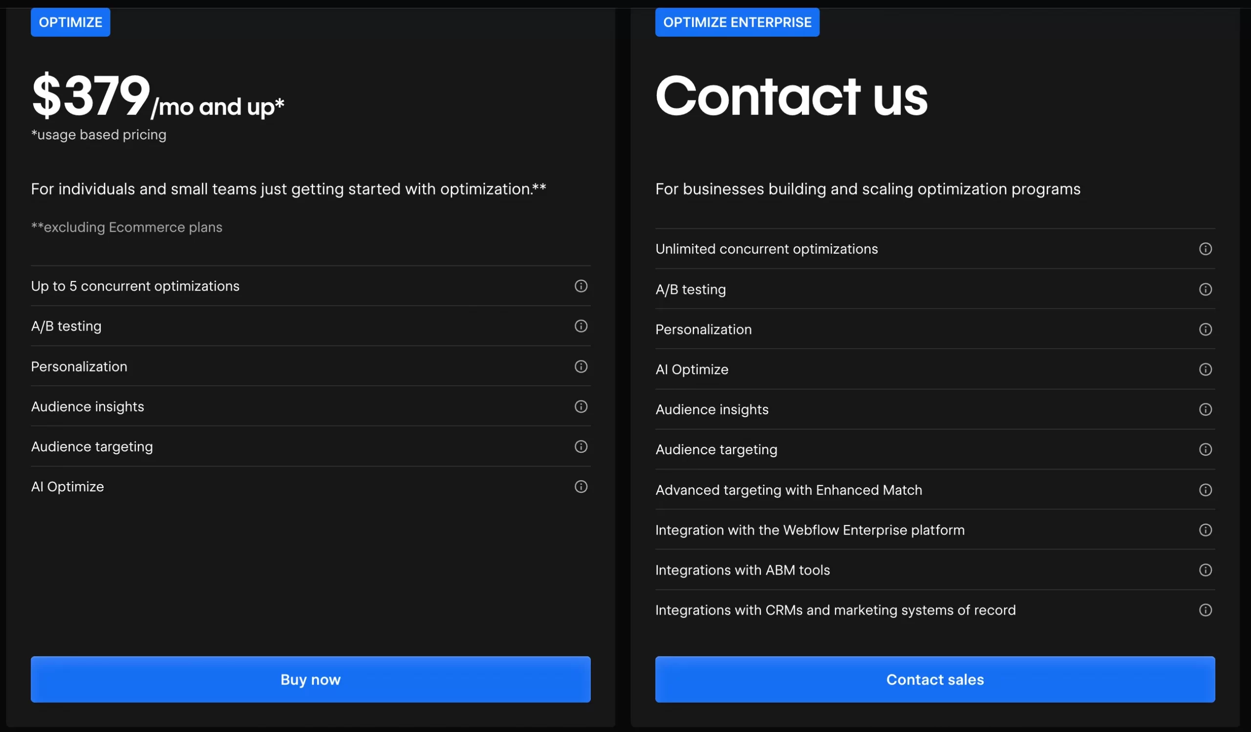 webflow optimize