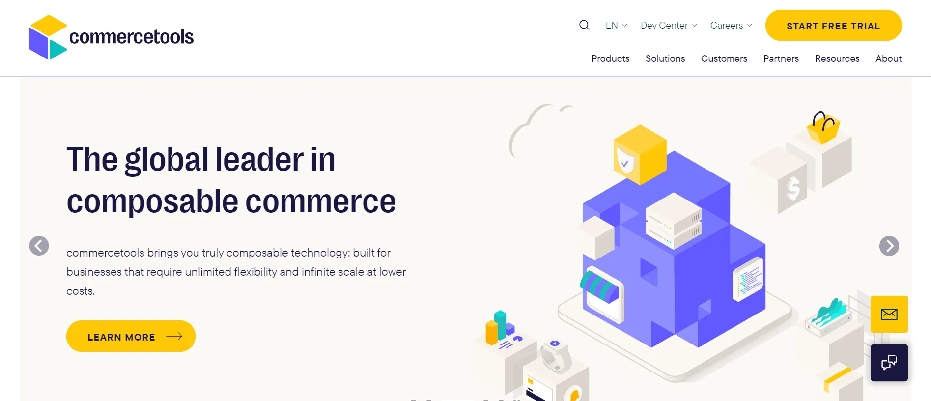 commercetools homepage