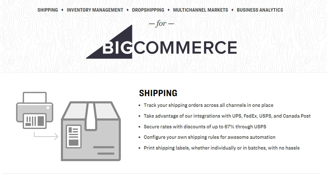 ordoro bigcommerce shipping app 