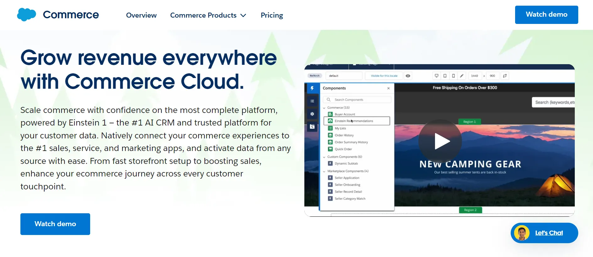 Salesforce Commerce Cloud homepage