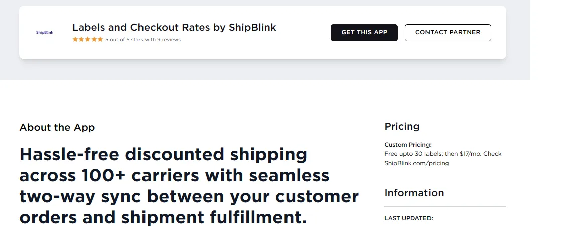 bigcommerce shipping app shipblink 