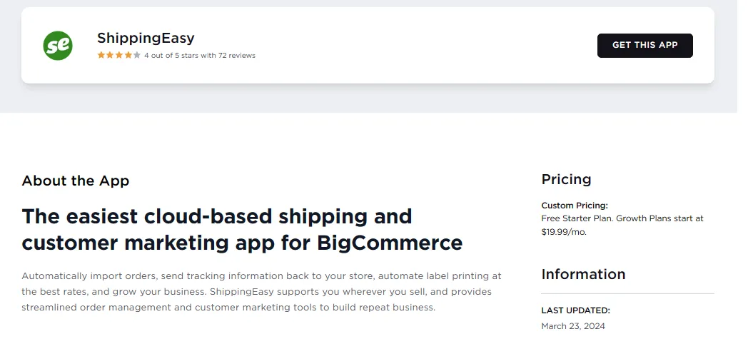 shippingeasy for bigcommerce shipping 