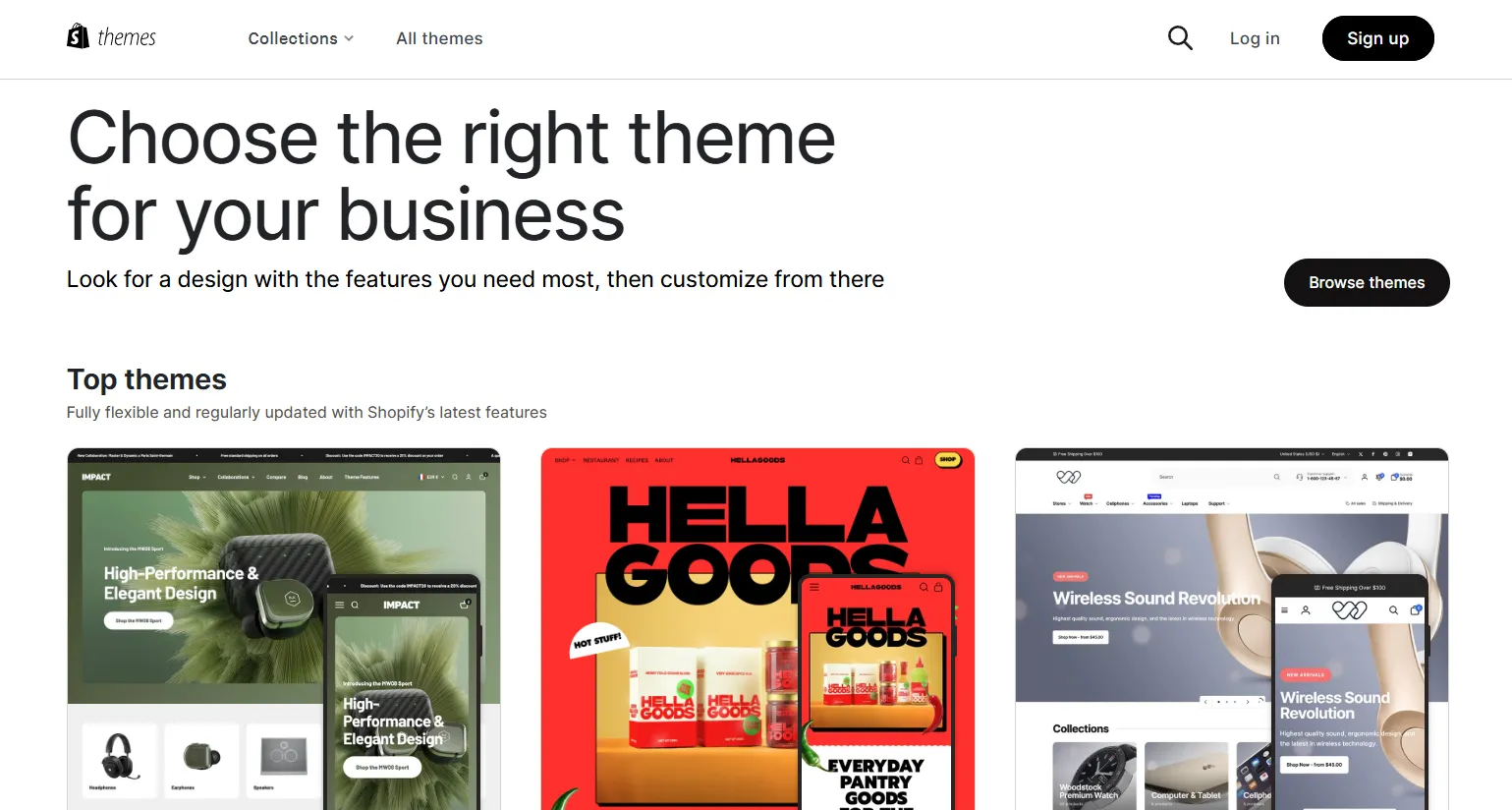 Shopify theme store