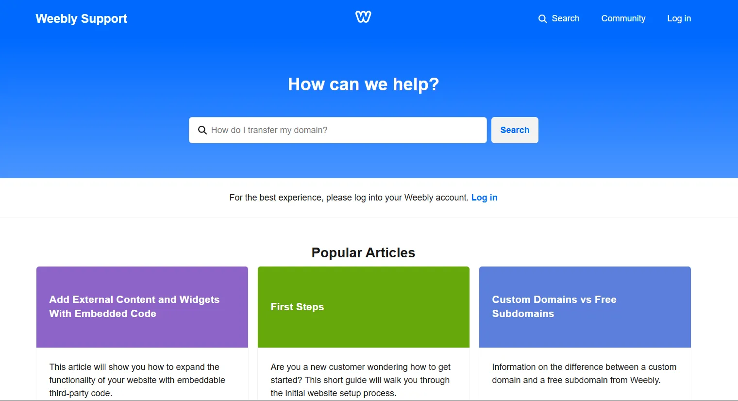 Weebly Help Center