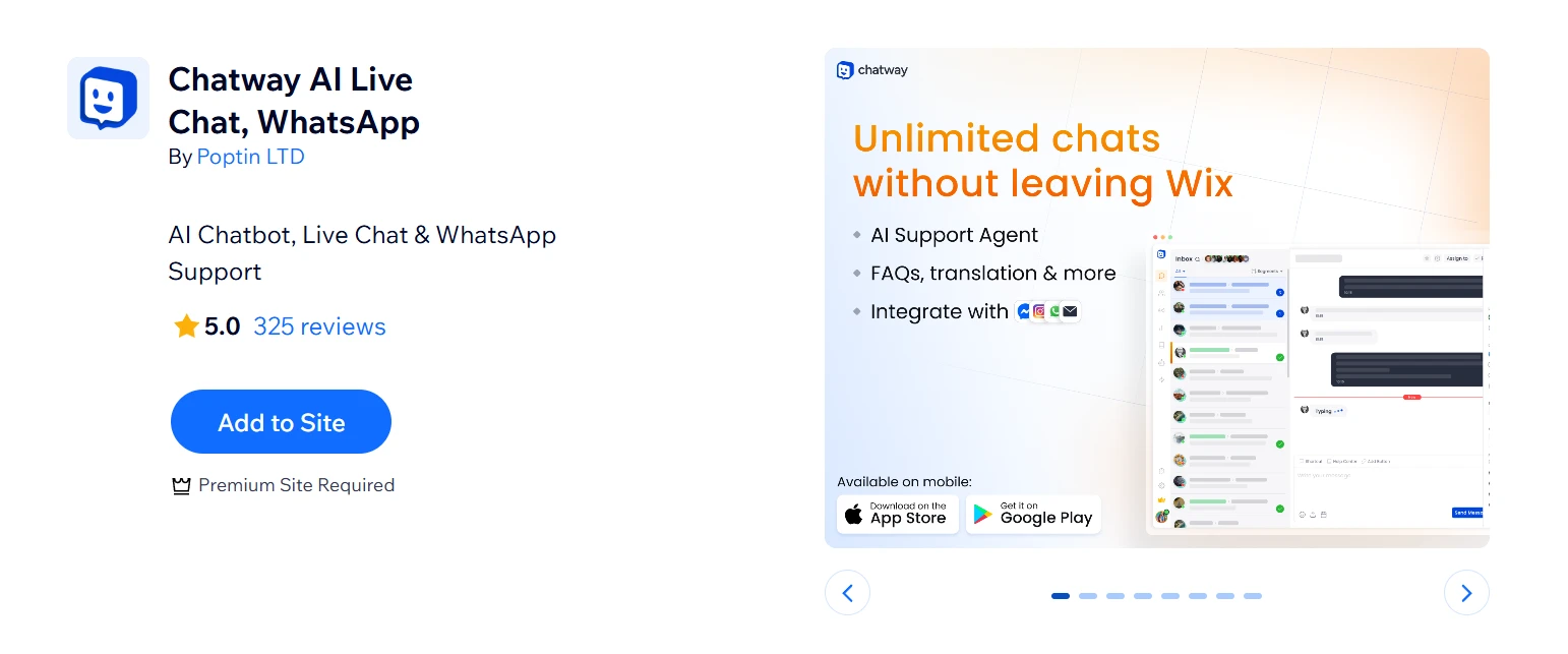 Chatway AI Live Chat, WhatsApp