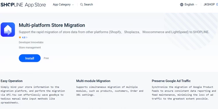 SHOPLINE migration tools