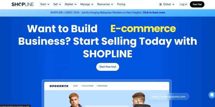 SHOPLINE homepage