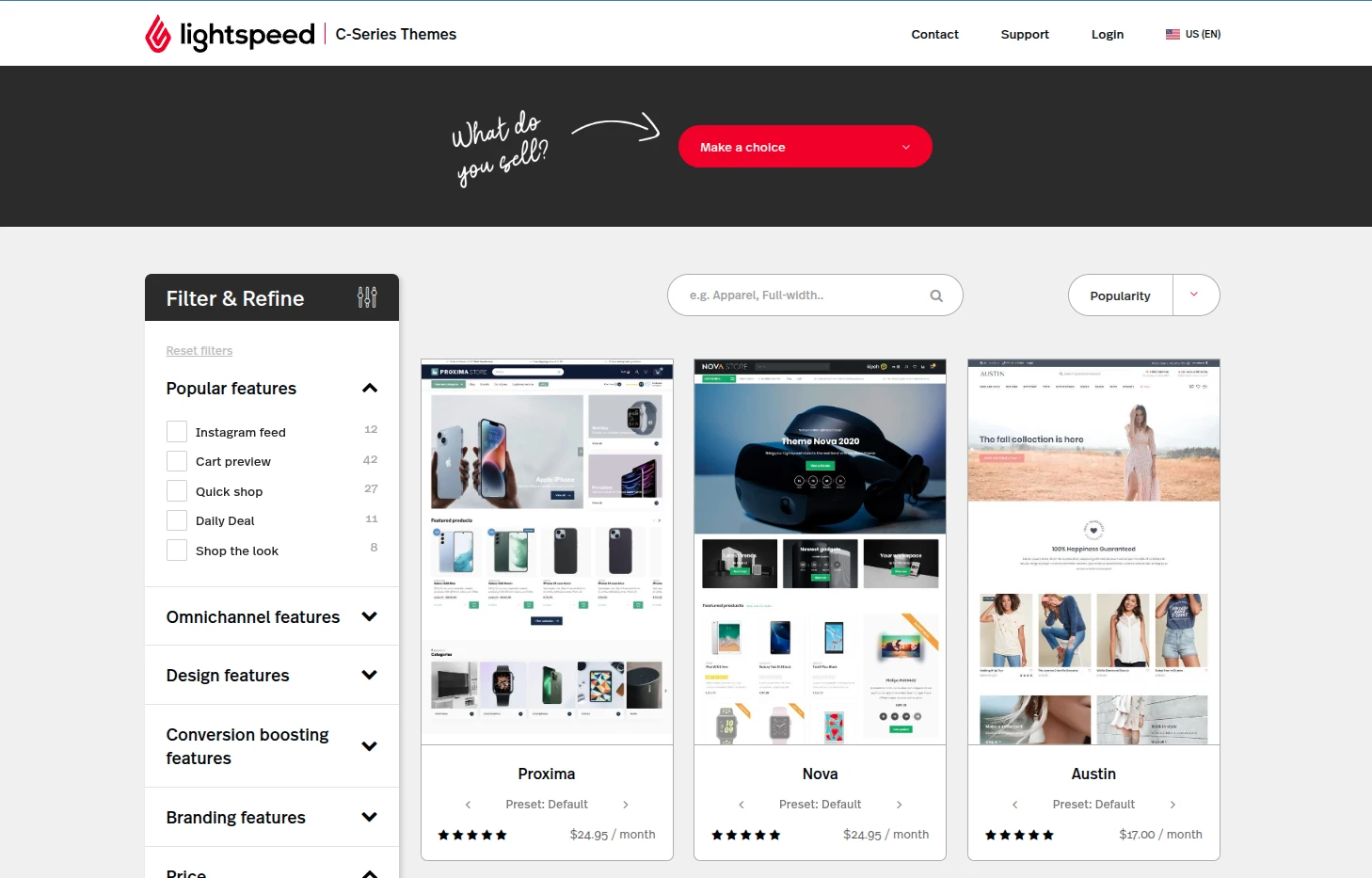 Lightspeed themes store