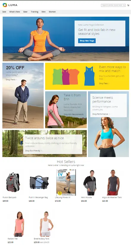 Magento Luma theme