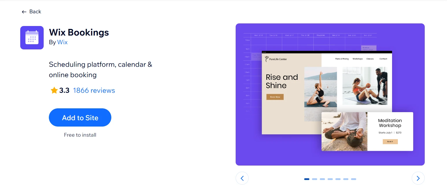 Wix Bookings