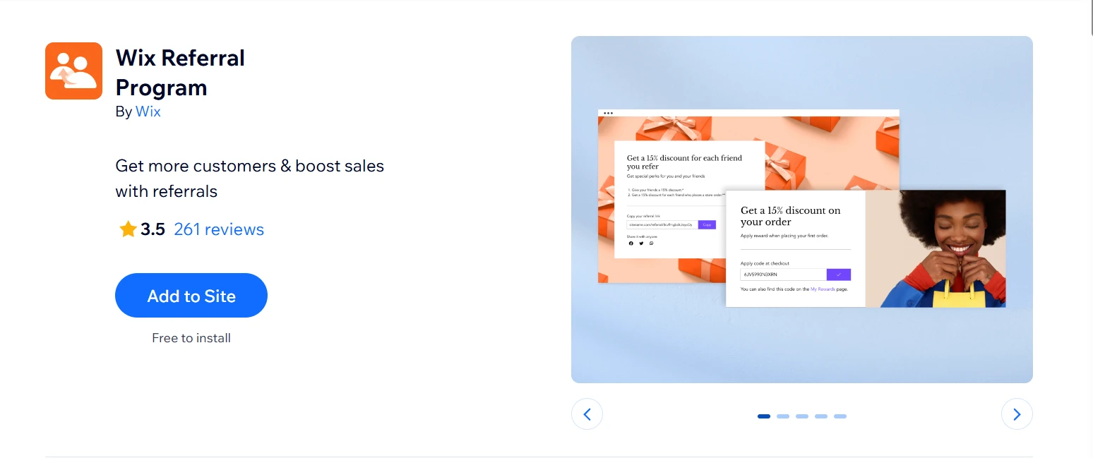 Wix Referral Program