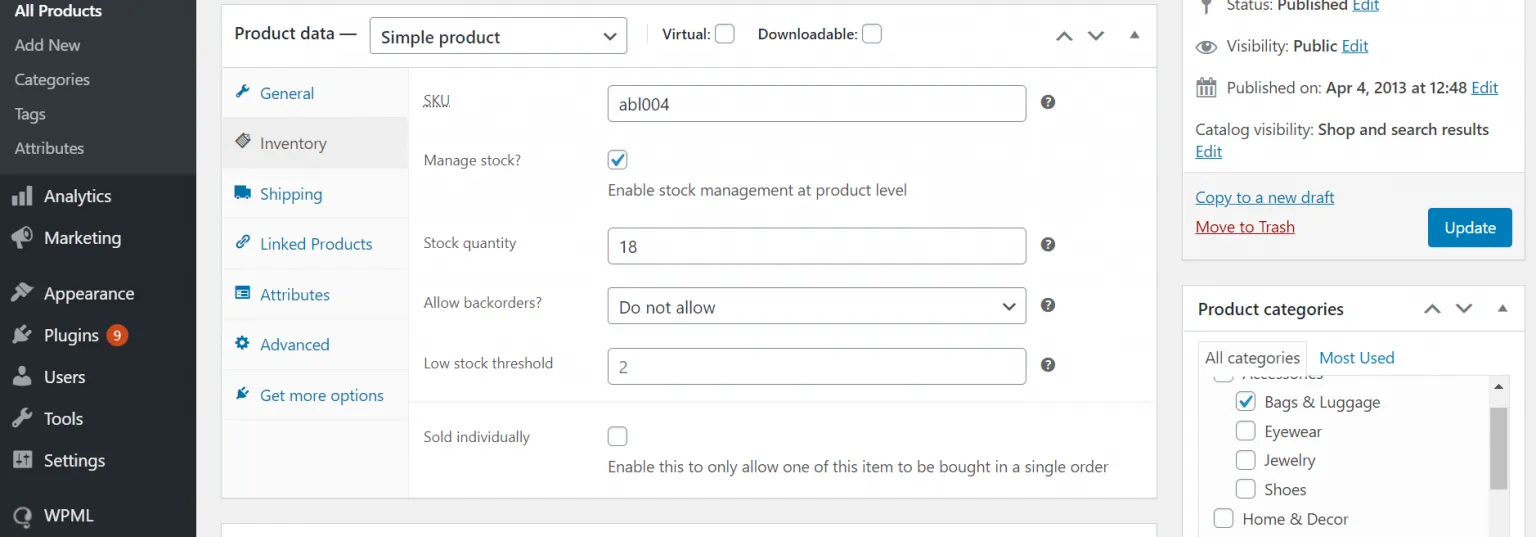 Shopware vs WooCommerce woocommerce dashboard